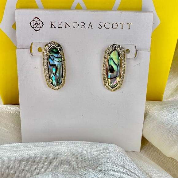 Kendra Scott Aston Abalone Stud Earrings - Picture 1 of 8